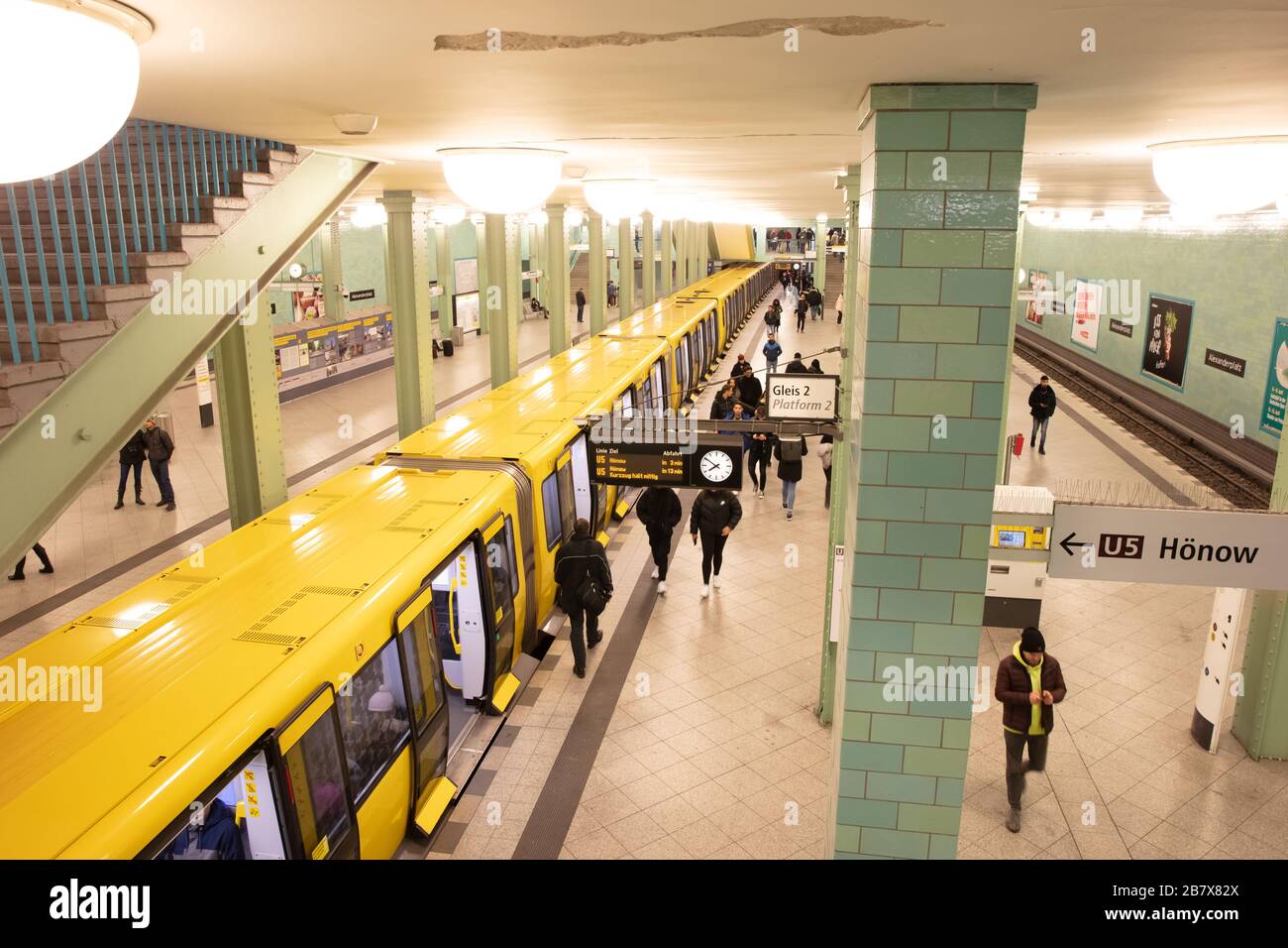 Berlin, Germany on Januari 1, 2020: U-Bahn Berlin, Berlin`s subway is Germany`s largest subway network. The subway consists of 173 stations divided in Stock Photo